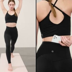 Athleta Elation 7/8 Tight High Rise Black Leggings Yoga Athleta! S